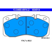 ATE | Bremsbelagsatz, Scheibenbremse | 13.0460-4914.2