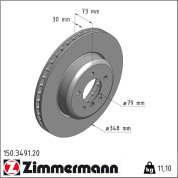 Zimmermann | Bremsscheibe | 150.3491.20