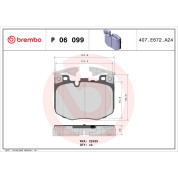 Brembo | Bremsbelagsatz, Scheibenbremse | P 06 099