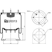 febi bilstein | Federbalg, Luftfederung | 20313