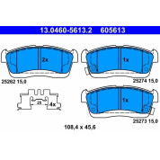 ATE | Bremsbelagsatz, Scheibenbremse | 13.0460-5613.2
