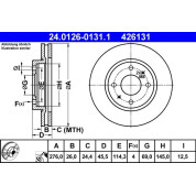 ATE | Bremsscheibe | 24.0126-0131.1