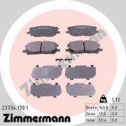 Zimmermann | Bremsbelagsatz, Scheibenbremse | 23734.170.1