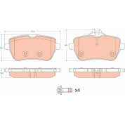 TRW | Bremsbelagsatz, Scheibenbremse | GDB2014