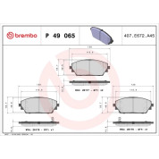 Brembo | Bremsbelagsatz, Scheibenbremse | P 49 065