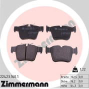 Zimmermann | Bremsbelagsatz, Scheibenbremse | 22423.160.1