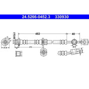 ATE | Bremsschlauch | 24.5266-0452.3