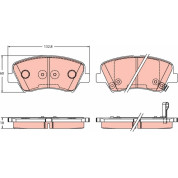 TRW | Bremsbelagsatz, Scheibenbremse | GDB3552