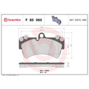 Brembo | Bremsbelagsatz, Scheibenbremse | P 85 065