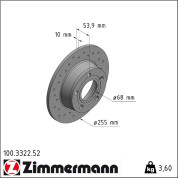 Zimmermann | Bremsscheibe | 100.3322.52