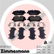 Zimmermann | Bremsbelagsatz, Scheibenbremse | 25720.173.2