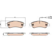 TRW | Bremsbelagsatz, Scheibenbremse | GDB2068