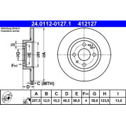 ATE | Bremsscheibe | 24.0112-0127.1