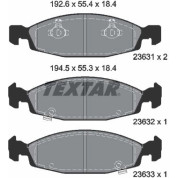 Textar | Bremsbelagsatz, Scheibenbremse | 2363101