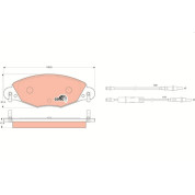 TRW | Bremsbelagsatz, Scheibenbremse | GDB1449