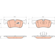 TRW | Bremsbelagsatz, Scheibenbremse | GDB1935
