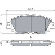 BOSCH | Bremsbelagsatz, Scheibenbremse | 0 986 424 899