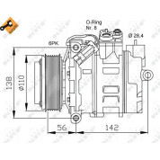 NRF | Kompressor, Klimaanlage | mit PAG Kompressoröl | 32178