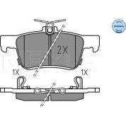 Meyle | Bremsbelagsatz, Scheibenbremse | 025 224 2915