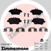 Zimmermann | Bremsbelagsatz, Scheibenbremse | 24848.185.3