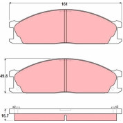TRW | Bremsbelagsatz, Scheibenbremse | GDB1017