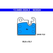 ATE | Bremsbelagsatz, Scheibenbremse | 13.0460-3024.2