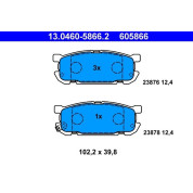 ATE | Bremsbelagsatz, Scheibenbremse | 13.0460-5866.2