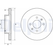 Delphi | Bremsscheibe | BG3935C