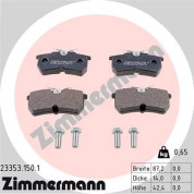 Zimmermann | Bremsbelagsatz, Scheibenbremse | 23353.150.1