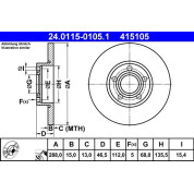 ATE | Bremsscheibe | 24.0115-0105.1