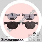 Zimmermann | Bremsbelagsatz, Scheibenbremse | 23732.970.1