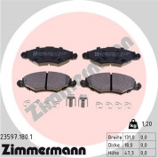 Zimmermann | Bremsbelagsatz, Scheibenbremse | 23597.180.1