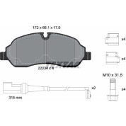 Textar | Bremsbelagsatz, Scheibenbremse | 2203401