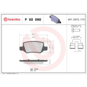 Brembo | Bremsbelagsatz, Scheibenbremse | P 50 090