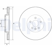 Delphi | Bremsscheibe | BG4786C