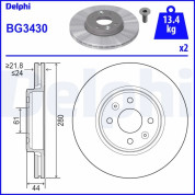 Delphi | Bremsscheibe | BG3430