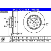ATE | Bremsscheibe | 24.0310-0225.1