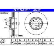 ATE | Bremsscheibe | 24.0124-0191.1