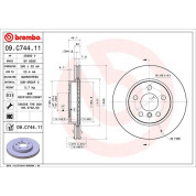 Brembo | Bremsscheibe | 09.C744.11