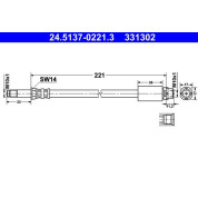 ATE | Bremsschlauch | 24.5137-0221.3