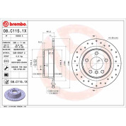 Brembo | Bremsscheibe | 08.C115.1X