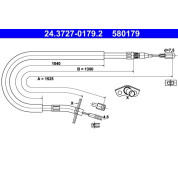 ATE | Seilzug, Feststellbremse | 24.3727-0179.2