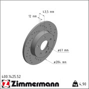 Zimmermann | Bremsscheibe | 400.1425.52