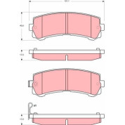 TRW | Bremsbelagsatz, Scheibenbremse | GDB3362