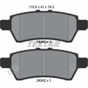 Textar | Bremsbelagsatz, Scheibenbremse | 2424001