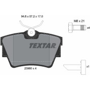 Textar | Bremsbelagsatz, Scheibenbremse | 2398001