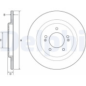 Delphi | Bremsscheibe | BG4563C