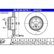 ATE | Bremsscheibe | 24.0124-0216.1