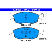 ATE | Bremsbelagsatz, Scheibenbremse | 13.0460-7141.2