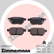 Zimmermann | Bremsbelagsatz, Scheibenbremse | 25016.143.1